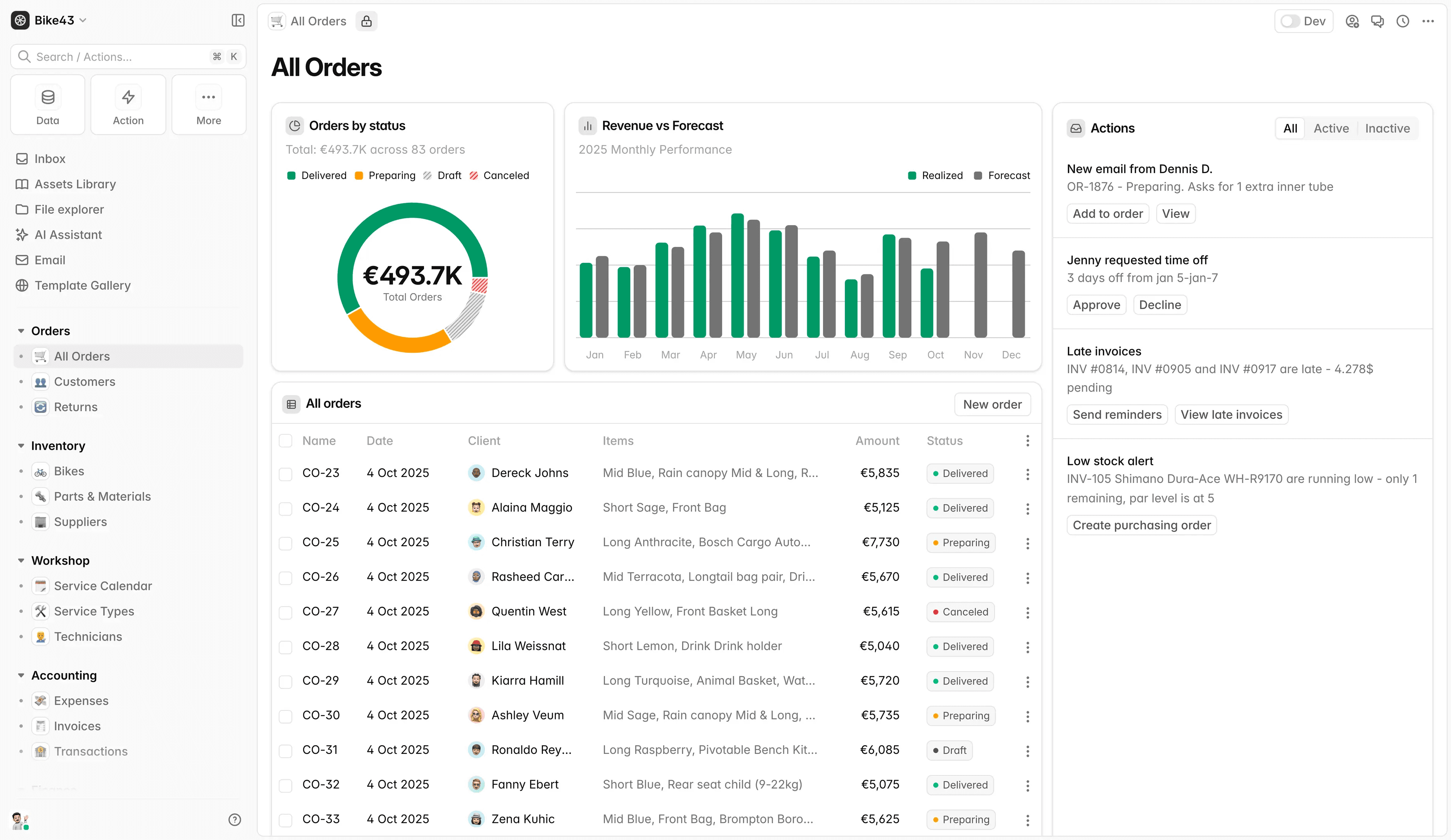 Enobase platform interface